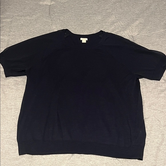 J. Crew Tops - J. Crew Navy Short Sleeve light sweater top